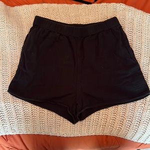 Linen Black Shorts